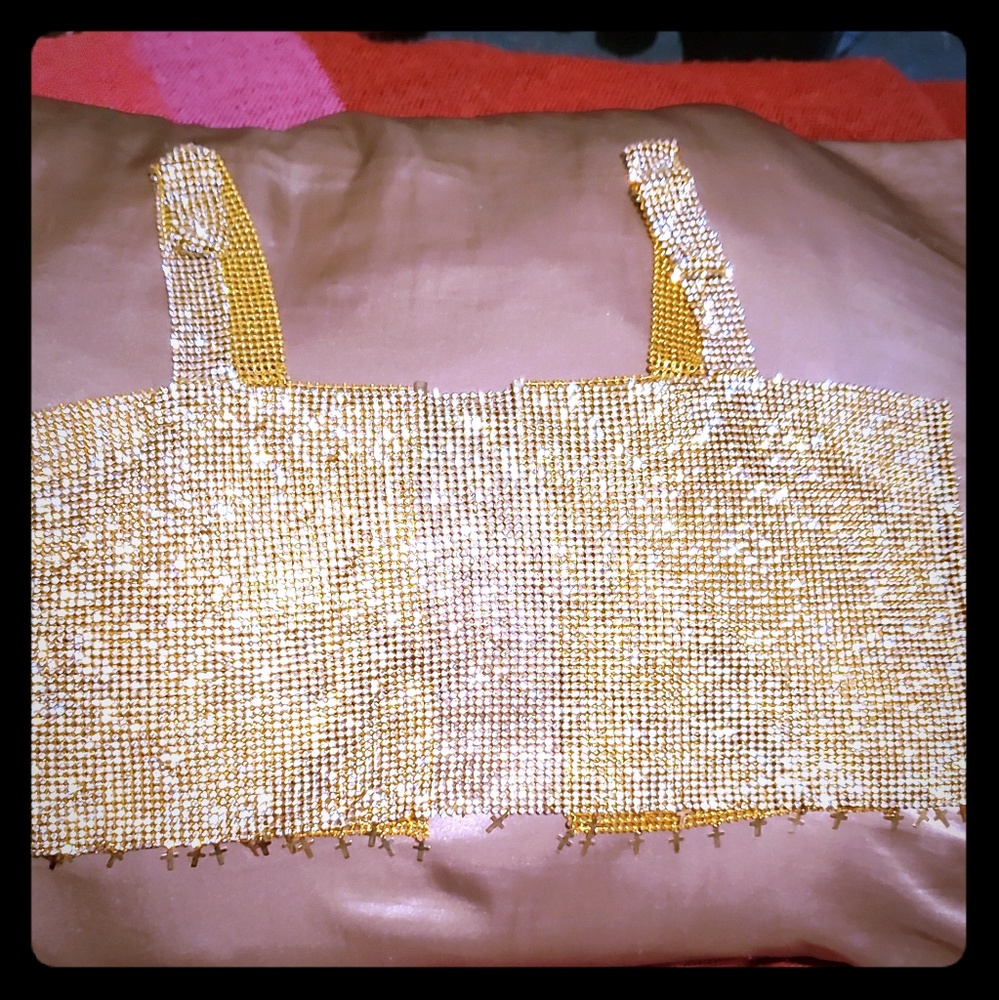 (SOLD) Fraiser Sterling Afterparty Top - Gold Top